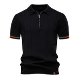 Medio Zíper Polo - Diseño de Textura Vertical