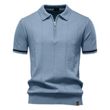 Medio Zíper Polo - Diseño de Textura Vertical