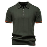 Medio Zíper Polo - Diseño de Textura Vertical