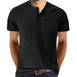 Camisa Henley con Botones en la Parte Frontal