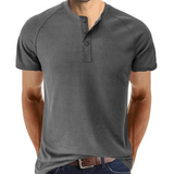 Camisa Henley con Botones en la Parte Frontal