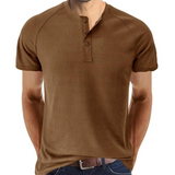 Camisa Henley con Botones en la Parte Frontal
