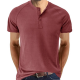 Camisa Henley con Botones en la Parte Frontal