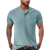 Camisa Henley con Botones en la Parte Frontal