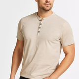 Camisa Henley con Cuello de Botones