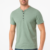 Camisa Henley con Cuello de Botones