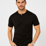 Camisa Henley con Cuello de Botones