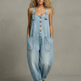 Leila - Mono de Denim Chic con Bolsillos