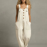 Leila - Mono de Denim Chic con Bolsillos