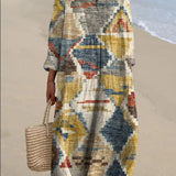 Cátia - Vestido Bohemio con Estampados Étnicos