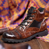 Afonso - Botas de Cuero de Cocodrilo Premium