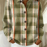Cardigan Verde Oliva con Botones Cuadrados - Avellana