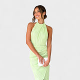 Camila - Vestido Largo con Detalles de Pliegues