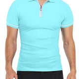 Polo con Cuello de Cremallera y Tejido Transpirable