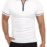 Polo con Cuello de Cremallera y Tejido Transpirable