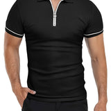 Polo con Cuello de Cremallera y Tejido Transpirable