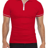 Polo con Cuello de Cremallera y Tejido Transpirable