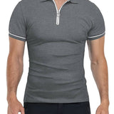 Polo con Cuello de Cremallera y Tejido Transpirable