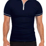 Polo con Cuello de Cremallera y Tejido Transpirable