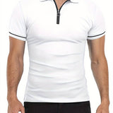 Polo con Cuello de Cremallera y Tejido Transpirable