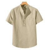 Camisa de Poliéster con Cuello Alto