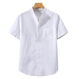 Camisa de Poliéster con Cuello Alto