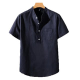 Camisa de Poliéster con Cuello Alto