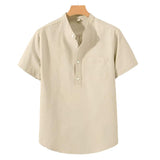 Camisa de Poliéster con Cuello Alto