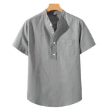 Camisa de Poliéster con Cuello Alto