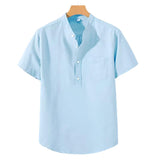Camisa de Poliéster con Cuello Alto
