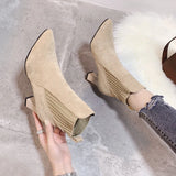 Rita - Botas de ante con plataforma