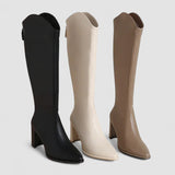 Hilda - Botas de tacón robusto con estilo invernal