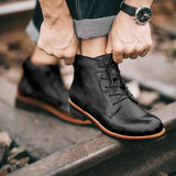 Caio - Botas Retro con Punta Redonda