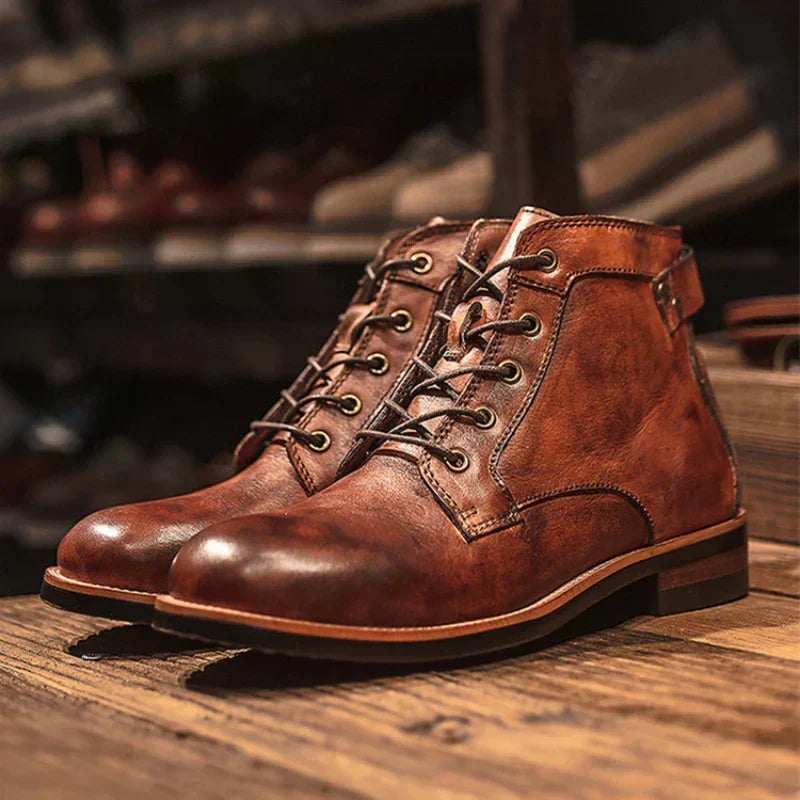 Caio - Botas Retro con Punta Redonda