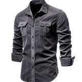 Camisa de Manga Larga en Mezcla Transpirable