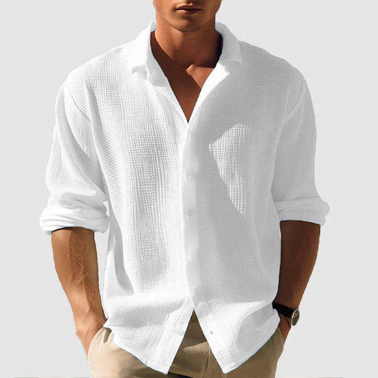 Camisa - Delantero con botonadura curva
