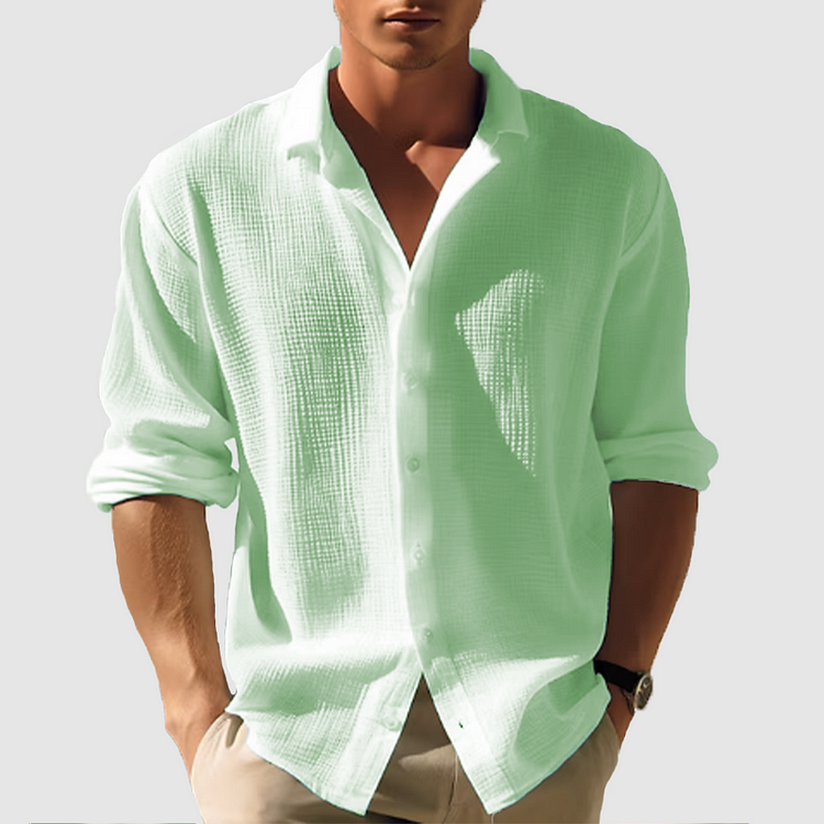 Camisa - Delantero con botonadura curva