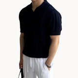 Camisa de Malla con Cuello Abierto