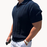 Camisa de Malla con Cuello Abierto