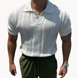 Camisa de Malla con Cuello Abierto