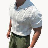 Camisa de Malla con Cuello Abierto
