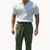 Camisa de Malla con Cuello Abierto