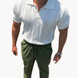 Camisa de Malla con Cuello Abierto