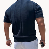 Camisa de Malla con Cuello Abierto