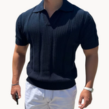 Camisa de Malla con Cuello Abierto
