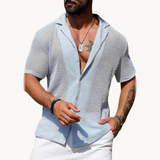 Camiseta de Manga Corta - Tejido de Malla Hueca