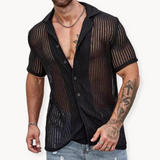 Camiseta de Manga Corta - Tejido de Malla Hueca