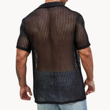 Camiseta de Manga Corta - Tejido de Malla Hueca