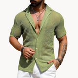 Camiseta de Manga Corta - Tejido de Malla Hueca