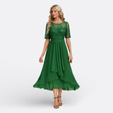 Mariana - Vestido de Encaje con Mangas Cortas